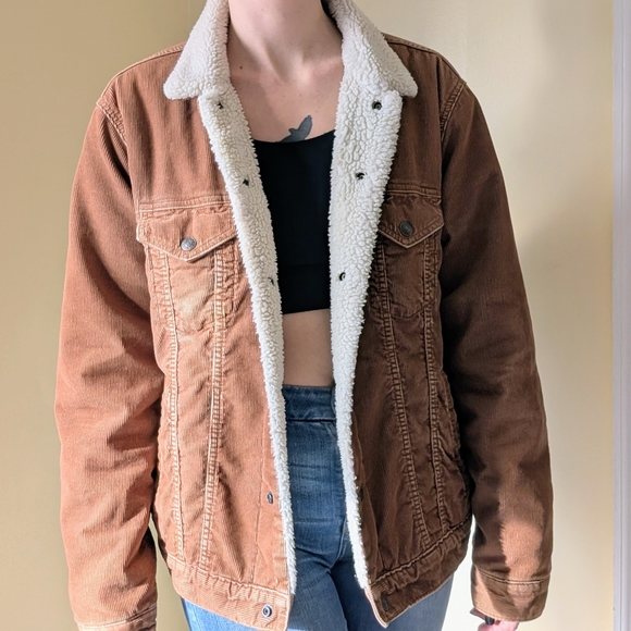 Gap Sherpa Lined Corduroy Jacket Large - Picture 6 of 6